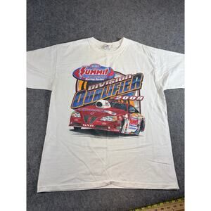 NHRA Summit Drag Racing Shirt Mens White Division Qualifier 2008 Graphic Tee XL